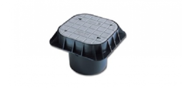 Lightweight inspection pit with grey polymer lid 300x300x158, incl rail